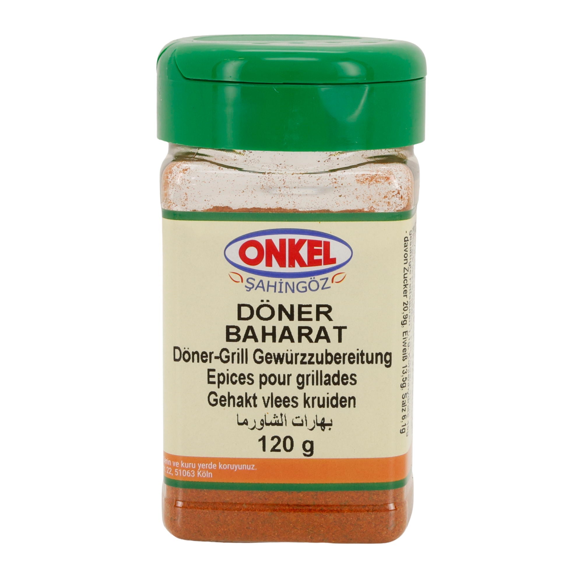 ONKEL Şahingöz | Döner Baharat – Döner - Grill Gewürzzubereitung | würzig & aromatisch | 120 g - Taste Your World